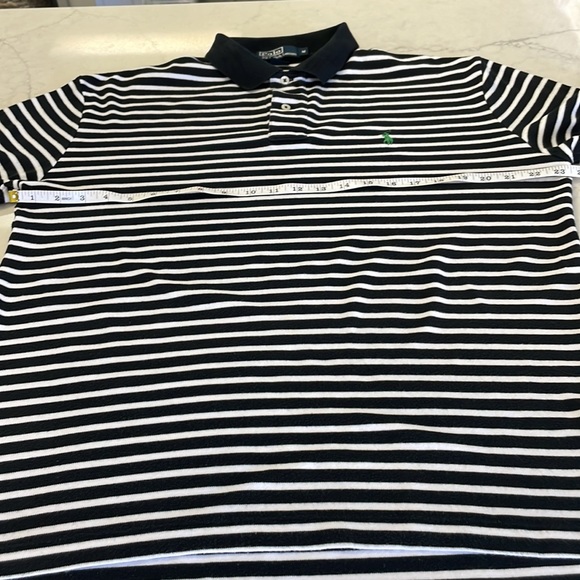 Polo by Ralph Lauren Black / White Polo Size Medium - Picture 3 of 4